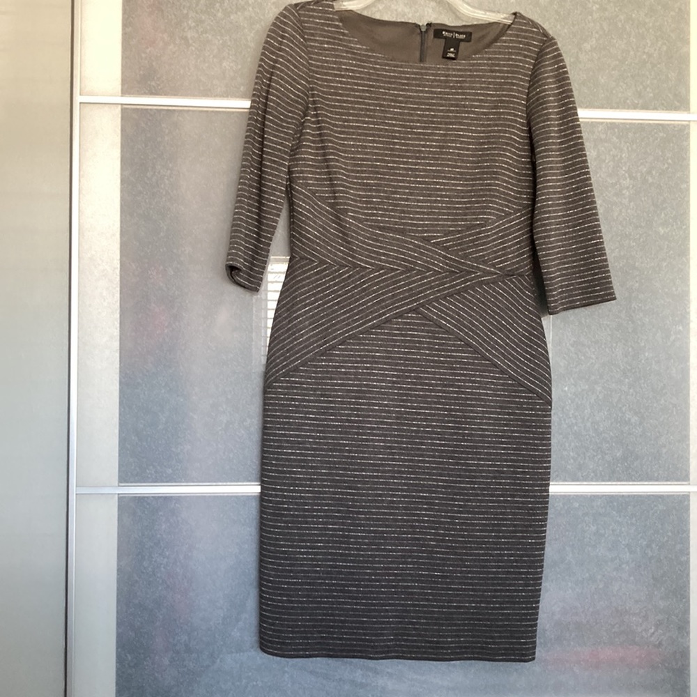 Gently used, BHWM Dress, Grey, fully lined, size 10